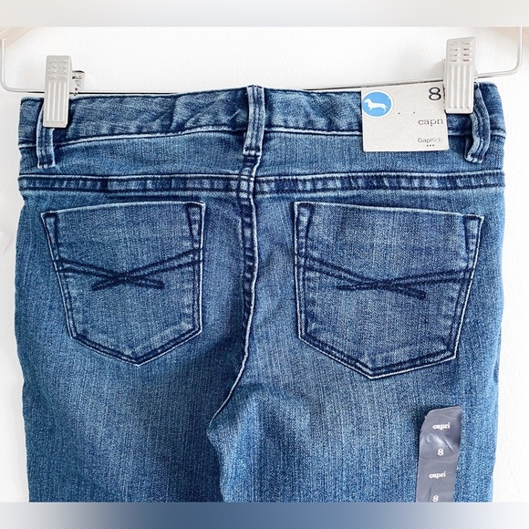 BNWT Gap Kids Capri Jean Pants, Dark Wash - Size 8 - Picture 4 of 8